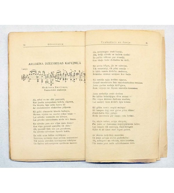 Trubadūrs uz ēzeļa : 1918.-1920. (Troubadour on a Donkey : 1918.-1920.) [Collection of poems]